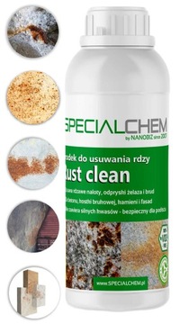 Preparat płyn do usuwania rdzy środek czyszczący Rdzę Rust Cleaner Wydajny