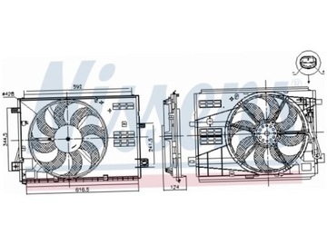 VENTILÁTOR CHLADIČŮ CITROEN C4 II 1.2-2.0 PICASSO
