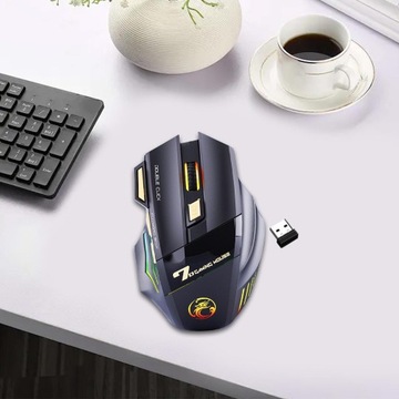 Беспроводная игровая мышь Plug and Play, двухрежимная оптическая мышь с Re