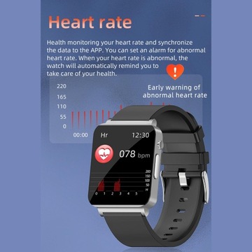 Inteligentny zegarek Krokomierz Kalorie Fitness Srebrny