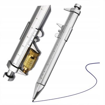 DŁUGOPIS Z SUWMIARKĄ 0-100MM WIELOFUNKCYJNY ROSFIX