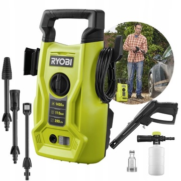 МАШИНА ДАВЛЕНИЯ RYOBI 110 бар, 1400 Вт RY110PWA