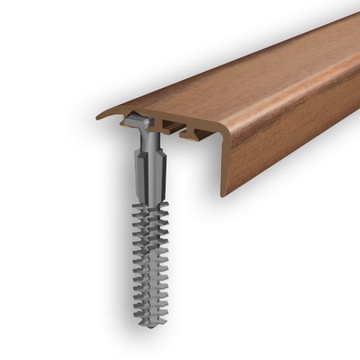 LISTWA KĄTOWNIK SCHODOWY 30x14mm PVC KASZTAN 6E 1m
