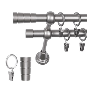 KARNISZ METALOWY FI 19 PODWÓJNY 160 CM METAL