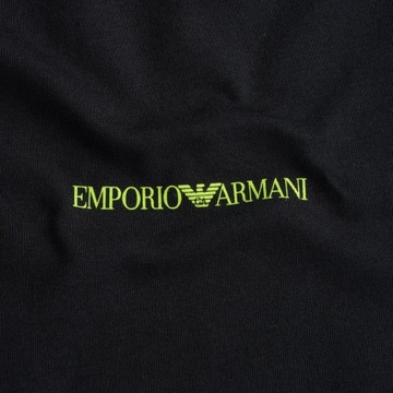 Emporio Armani t-shirt koszulka męska czarna crew-neck M