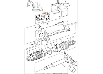 ZESTAW USZCZELNIEŃ SIŁOWNIKA PŁUGA 231/22509 JCB