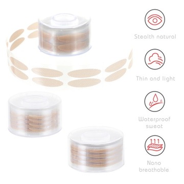 Niewidoczne naklejki na podwójną powiekę w ro