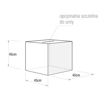 Вешалка для урны, картонный куб, 45 см, с принтом