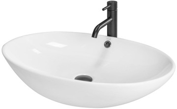 Umywalka OLGA biała ceramiczna nablatowa Rea