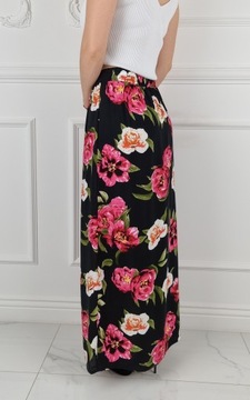 DAMSKA SPÓDNICA MAXI DO KOSTEK W KWIATY - KOLORY