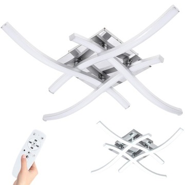 LAMPA LED SUFITOWA DO SUFITU DO POKOJU SYPIALNI MODERN 48W 3 BARWY ŻYRANDOL