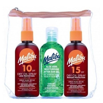 Malibu Travel Pack Balsamy Do Opalania SPF10 SPF15
