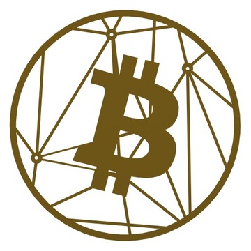 Obraz Dekoracja BITCOIN Złoty Metal Loft Industrial