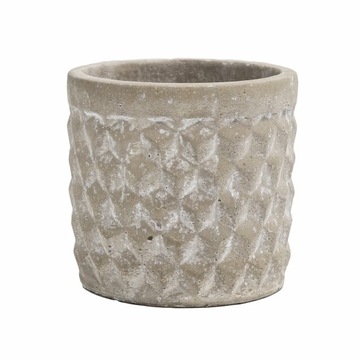Osłonka Ø 14 cm doniczka GRAY KARO szara