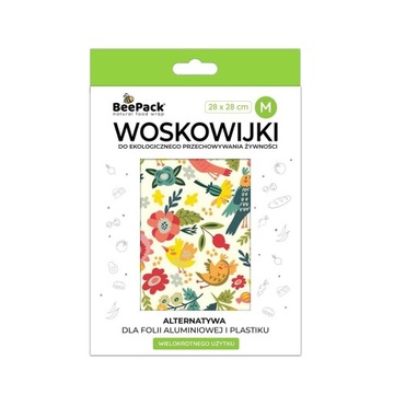 Woskowijka do przechowywania żywności, FOLKOWY ZAWRÓT GŁOWY, M, BeePack