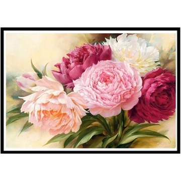 KWIATY HAFT DIAMENTOWY Diamond Painting 5D 30x40 MOZAIKA DIAMENTOWA HOBBY