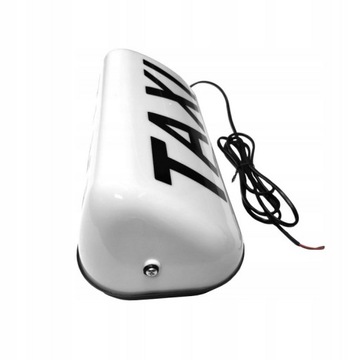 БЕЛЫЙ СВЕТОДИОДНЫЙ ФОНАР ТАКСИ С НАДПИСЬЮ, ПЕТУХОМ, СИГНАЛОМ РАЗРЫВА, МАГНИТОМ И ВИЛКОЙ