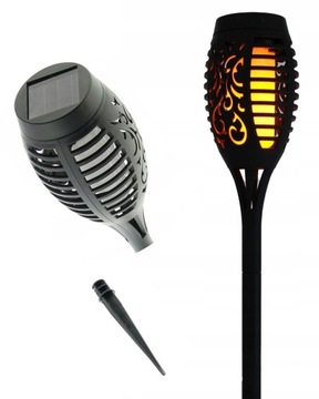 LAMPA SOLARNA POCHODNIA LED SOLAR EFEKT PŁOMIENIA