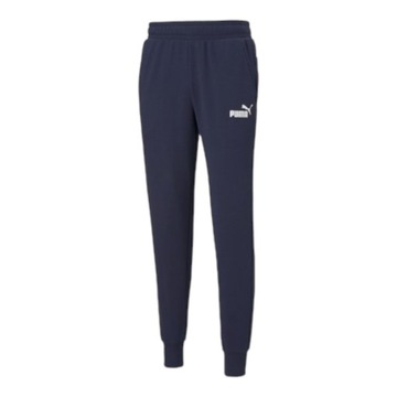 PUMA SPODNIE MĘSKIE DRESOWE ESS LOGO PANTS GRANATOWE r.L