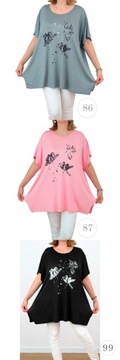 Туника блузка длинная женская вискоза Geil 5xl 6xl Colors