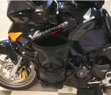 Аварийная сумка для мотоцикла Rolltop с плечевым ремнем, черная