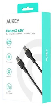 Kabel USB typ C - USB typ C Aukey CB-NCC1 1 m czarny