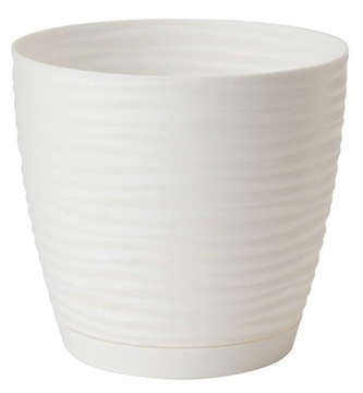 DONICZKA Z PODSTAWKĄ SAHARA śr. 17CM BIAŁY MAT Form-plastic