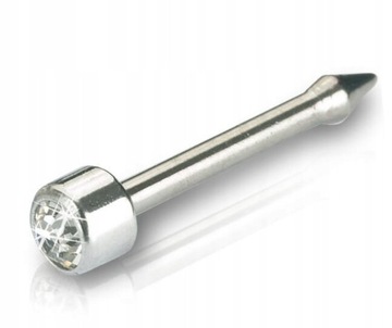 BLOMDAHL - KOLCZYK DO PRZEKŁUCIA NOSA MINI BEZEL CRYSTAL LONG