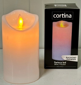 Świeca LED 12,5 cm / 7 cm Cortina ruchomy płomień