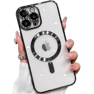 Etui MAG SAFE Case do iPhone 15 Pro Max Luxur Slim przezroczyste silikonowe
