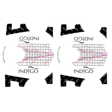 Прозрачные шаблоны для наращивания ногтей цвета индиго — 100 шт.