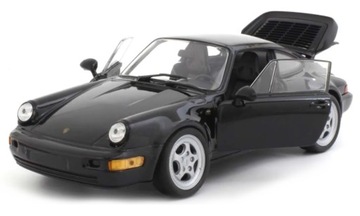 PORSCHE 911 TURBO MODEL METAL WELLY 1:24 CZARNY