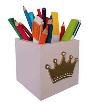 ORGANIZER PRZYBORNIK POJEMNIK NA KREDKI Z IMIENIEM