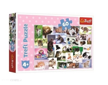 Puzzle Trefl 60 elementów Puzzle 60 Koci świat 17332