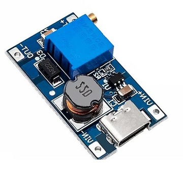 Przetwornica Step-up MT3608 USB-C 5-28V 2A