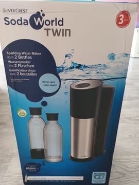SILVERCREST SODAWORLD TWIN Dystrybutor do wody + 2 butelki