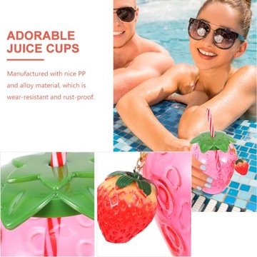 Стаканчики пластиковые детские Strawberry Cup, прозрачные