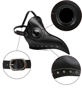 STRÓJ KOSTIUM PLAGUE DOCTOR DOKTOR PLAGA, DŻUMA XL