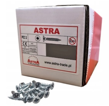 ASTRA ШУРУП ПО ДЕРЕВУ Белый оцинкованный 4,0х20 100 шт.