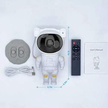 PROJEKTOR LED GALAXY ASTRONAUTA GWIAZD NIEBA LAMPKA NOCNA Z TIMER I PILOT