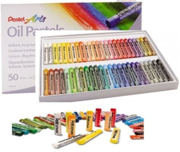 PENTEL FRESH OIL PASTELS КАРАНДАШИ 50 ЦВЕТОВ XXL