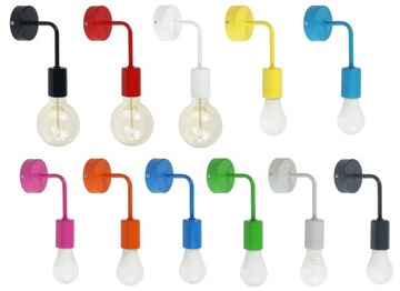 Kinkiet Czerwony Ścienny Lampa Dla Dzieci Lampka Nocna Czerwona Loft Led