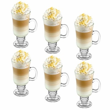 КОФЕЙНЫЕ СТАКАНЫ Irish Latte 6 шт + ЛОЖКИ Tadar