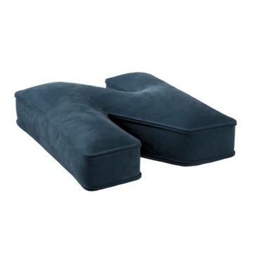 Poduszka welurowa literka N, 40cm DUŻA błękit