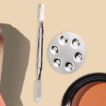 Палитра для смешивания Многофункциональная мини-косметика для смешивания с помощью шпателя для макияжа.