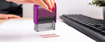 PIECZĄTKA ZA ZGODNOŚĆ Z ORYGINAŁEM TRODAT 8912 DO FIRMY BIURA FIOLETOWA