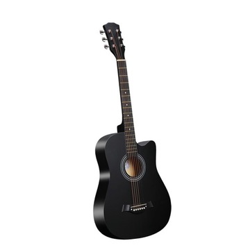 Gitara akustyczna 38 cali, 6 metalowych strun Musical Black