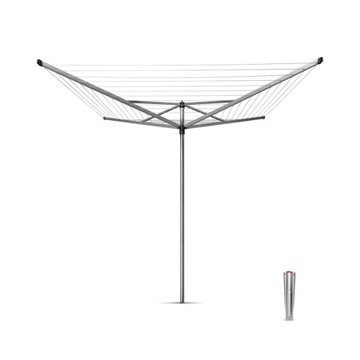 BRABANTIA - Topspinner - Suszarka ogrodowa 60 m - Mocowanie do gruntu