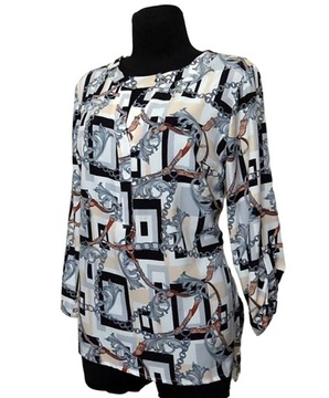 ELEGANCKA TUNIKA polska BLUZKA KOSZULOWA rękaw 3/4 rozm 3XL