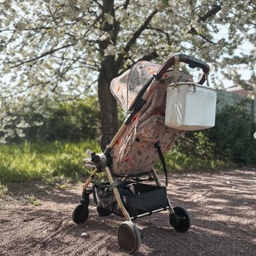 ОРГАНАЙЗЕР ДЛЯ КОЛЯСКИ ELODIE DETAILS + Ленты Кремового и Золотисто-Кремово-Белого цвета